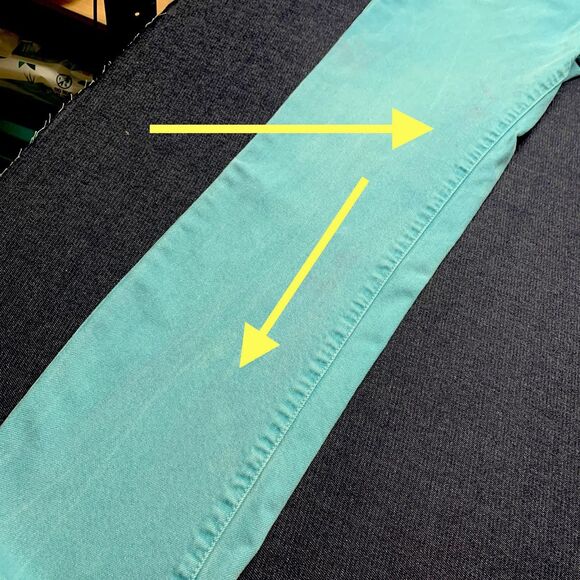 AMERICAN EAGLE OUTFITTERS® Men Skinny Jeans Turquoise Blue 32x32 99% Cotton VTG - Picture 8 of 9